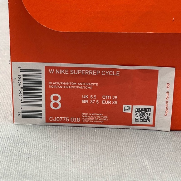 Nike SuperRep Cycle Women’s Indoor Cycling Shoes Black‎ Orange Size 8 - Picture 11 of 11